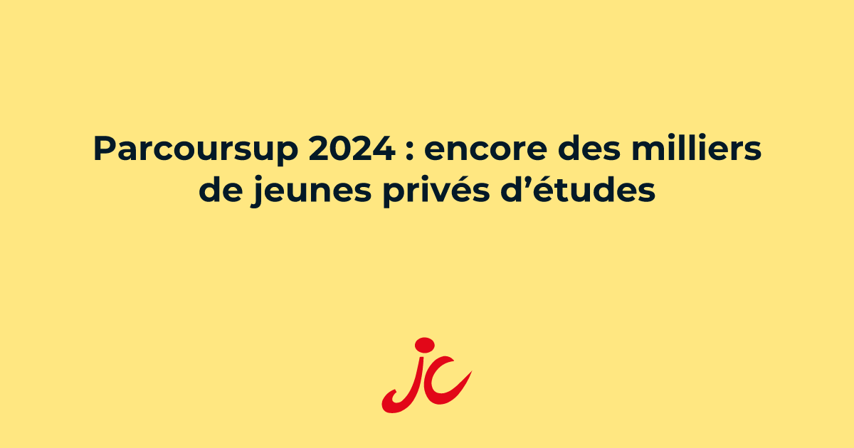 Parcoursup 2024 : encore des milliers de jeunes privés d’études